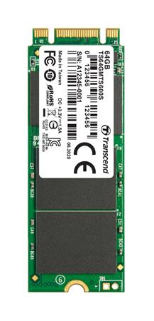 TRANSCEND MTS600S 64GB SSD disk M.2 2260, SATA III 6Gb/s (MLC), 520MB/s R, 100MB/s W, retail packing TS64GMTS600S