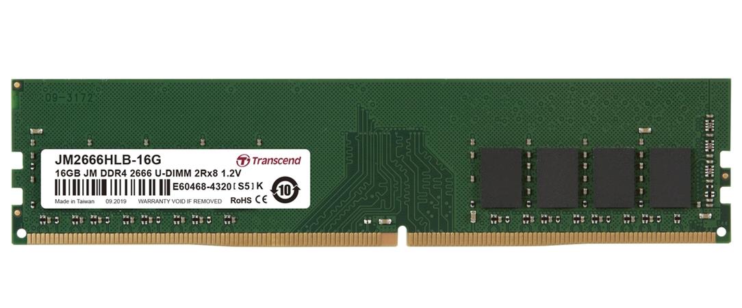 Transcend paměť 16GB DDR4 2666 U-DIMM (JetRam) 2Rx8 CL19 JM2666HLB-16G