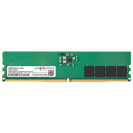 Transcend paměť 16GB DDR5 4800 U-DIMM (JetRam) 1Rx8 2Gx8 CL40 1.1V JM5600ALE-16G