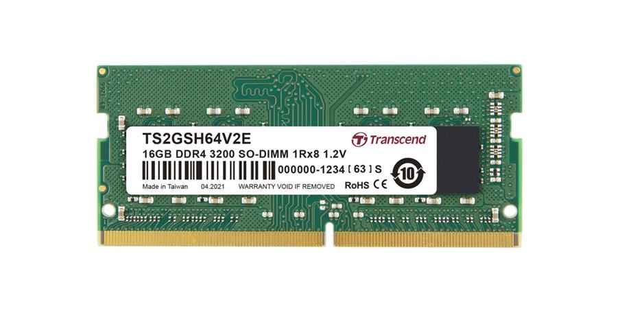 Transcend paměť 16GB SODIMM DDR4 3200 1Rx8 2Gx8 CL22 1.2V TS2GSH64V2E