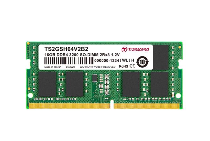 Transcend paměť 16GB SODIMM DDR4 3200 2Rx8 CL22, tray packing TS2GSH64V2B