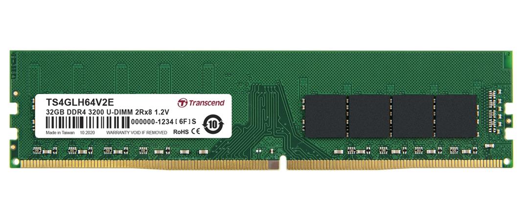 Transcend paměť 32GB DDR4 3200 U-DIMM 2Rx8 2Gx8 CL22 1.2V TS4GLH64V2E