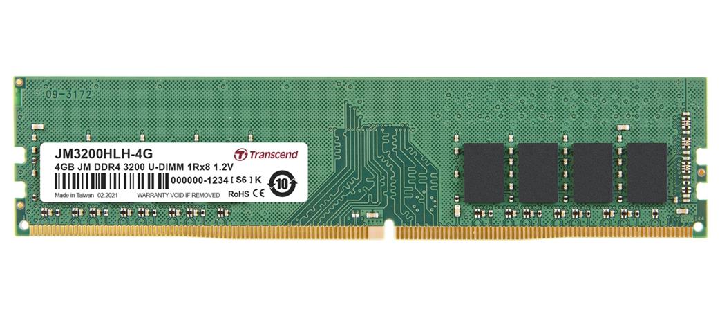 Transcend paměť 4GB DDR4 3200 U-DIMM (JetRam) 1Rx8 CL22 JM3200HLH-4G