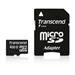 Transcend Premium - Paměťová karta flash (adaptér microSDHC - SD zahrnuto) - 4 GB - Class 10 - 133x TS4GUSDHC10