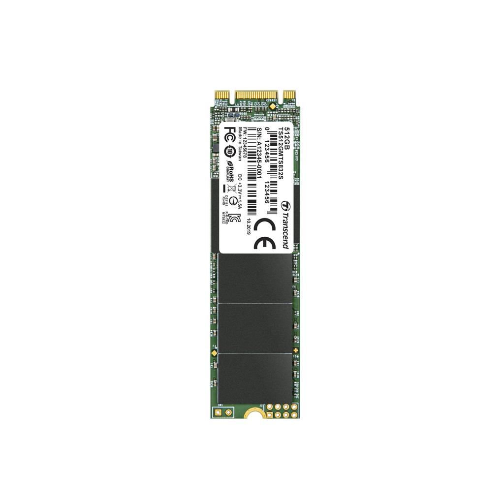 Transcend SSD MTS832S M.2 2280 Single Sided 3DTLC 512GB B+M Key R/W 560/500 MB/s TS512GMTS832S
