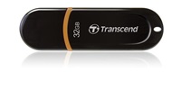 TRANSCEND USB Flash Disk JetFlash®300, 32GB, USB 2.0, Black/Orange (R/W 16/6 MB/s) TS32GJF300