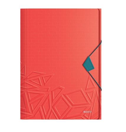 Tříchlopňové desky Leitz UrbanChic PP, A4, červená 46490020