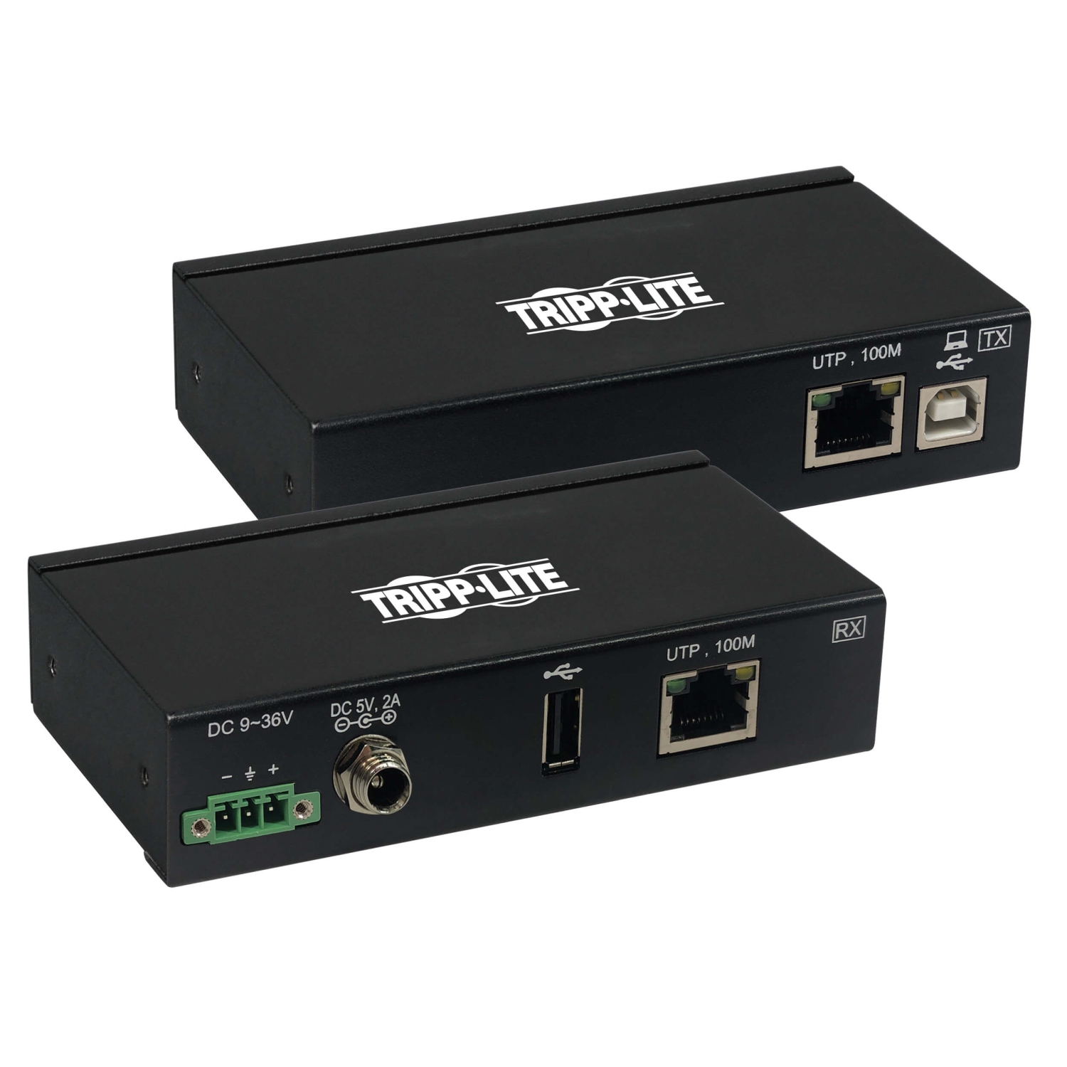 Tripplite Extender, 1-port USB 2.0 přes Cat6, ESD ochrana, PoC, průmyslový, možnost montáže, 100mm B203-101-IND-ER