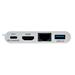 Tripplite Mini dokovací stanice USB-C / HDMI, USB 3.0, GbE, 60W nabíjení, HDCP, bílá U444-06N-HGU-C