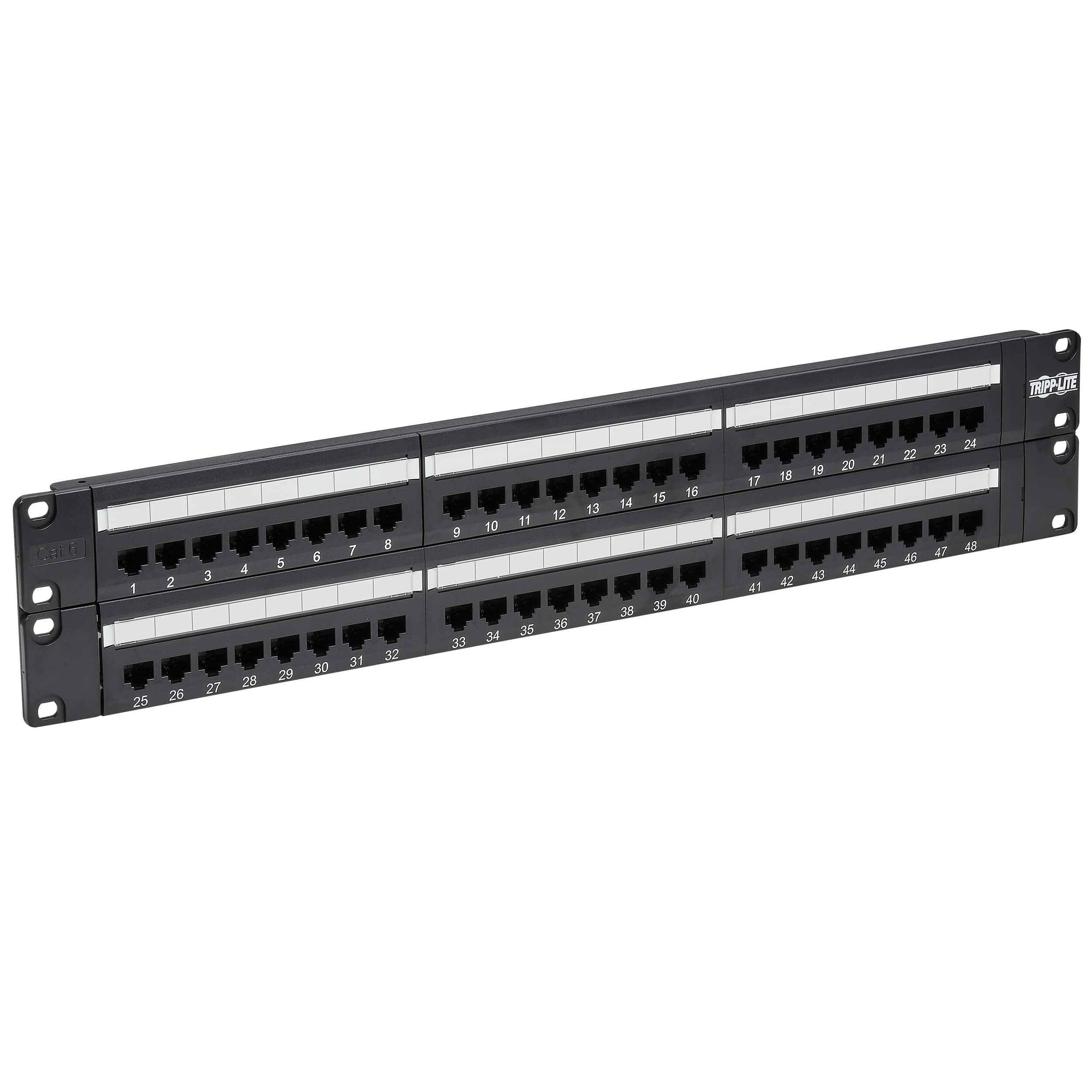 Tripplite Patch panel pro montáž do racku 2U, 48x Cat6/Cat5 568B, RJ45 Ethernet N252-048