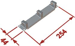 Triton 10" vyväzovací panel 1U 3x plastová úchytka RAB-VP-X02-C1