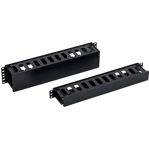 Triton 19" 1U horizontálny management panel 1U plastový, s krytom, RAL9005 RAB-VP-X30-A1