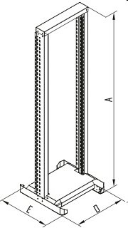 TRITON 19" montážní rám 32U, jednodílný RSX-32-XS6-CXX-A1