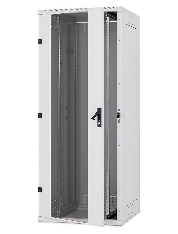 Triton 19" rozvaděč stojanový 42U/600x600, typ RT, nosnost 1200kg, skleněné dveře pravé, RAL7035, šedý RTA-42-B66-CAX-A1