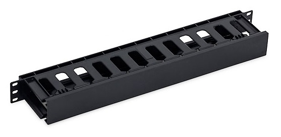 Triton 19' vyvazovací panel 1U plastový RAL9005 RAB-VP-X30-A1