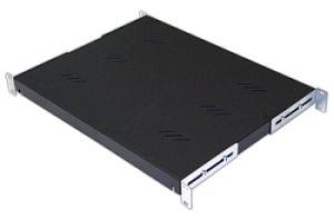 Triton Polička s perforací 1U/650mm,černá, max nosnost 80kg RAX-UP-650-A4