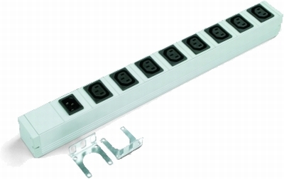 Triton RAB-PD-X10-A1 - Pásek na rozvod silnoproudu (k montáži na regál) - AC 230 V - vstup: IEC 603