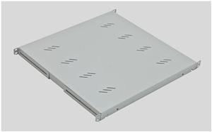 TRITON Regál s perforáciou 19", 1U/450 mm, nosnosť 80 kg, čierny RAB-UP-450-A4