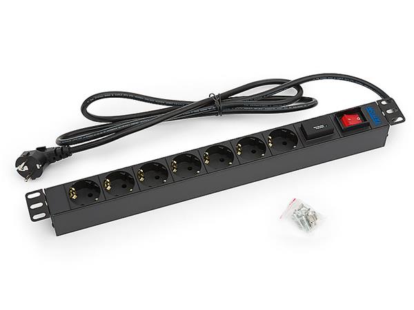 TRITON RP-19" PDU 7xDIN49440 16A 3x1,5mm 2m RAB-PD-X12-A1