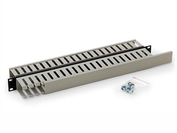 TRITON RP-19" Vyväzovací panel 1U oboj. plastová lišta RAB-VP-X03-A1