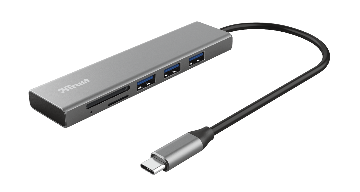 TRUST HALYX FAST USB-C HUB & CARD READER 24191