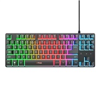 TRUST Klávesnice GXT 833 Thado, Membránová, USB, RGB, černá 25886