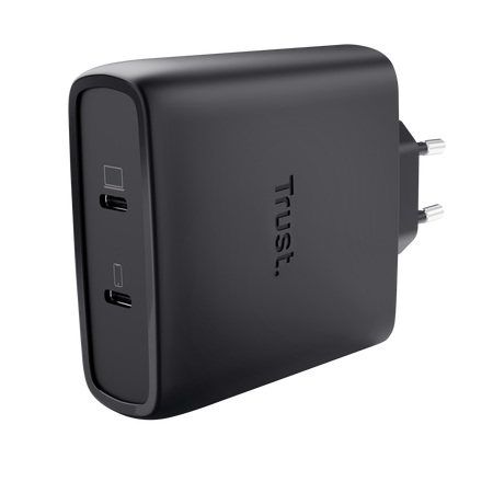 TRUST MAXO 100W 2P USB-C GAN CHARGER BLK 25527