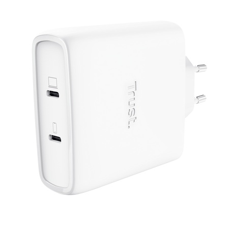 TRUST MAXO 100W 2P USB-C GAN CHARGER WHT 25528