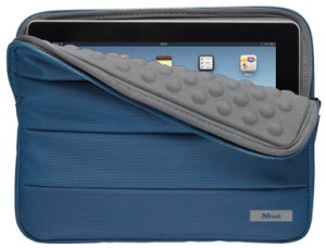 TRUST Nylon bubble sleeve for 10" tablets - blue 18784