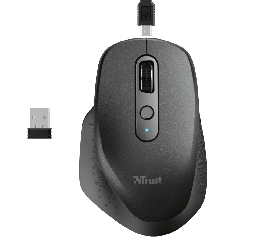TRUST OZAA RECHARGEABLE MOUSE BLACK 23812