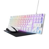 TRUST Sada klávesnice + myš + mousepad GXT 794W 3v1 Gaming Bundle, bílá 25919