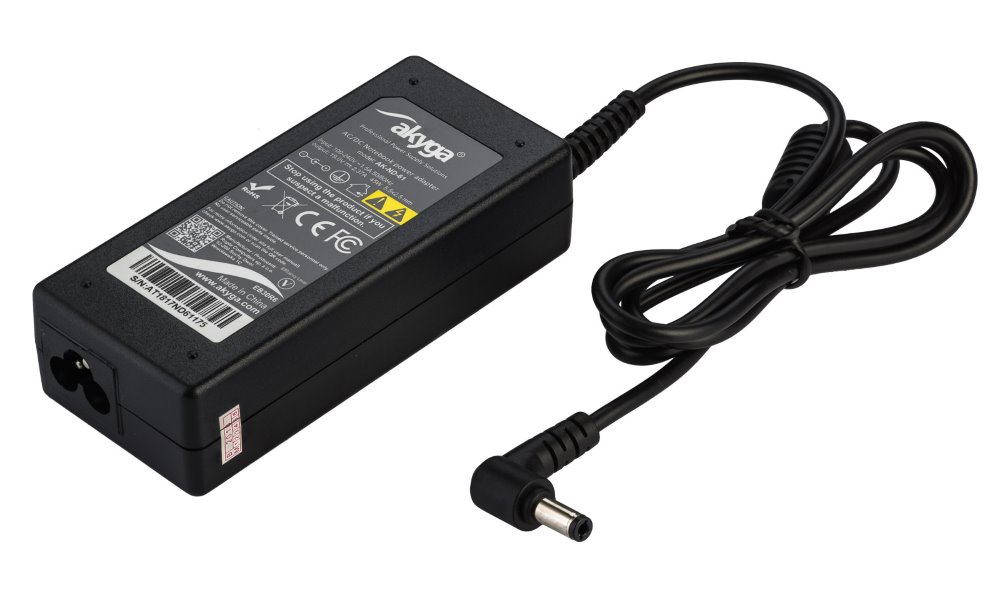 TRX Akyga nabíječka/ 220V/ 19V/ 2.37A/ 45W/ 5.5x2.5mm konektor/ neoriginální TRX-AK-ND-61