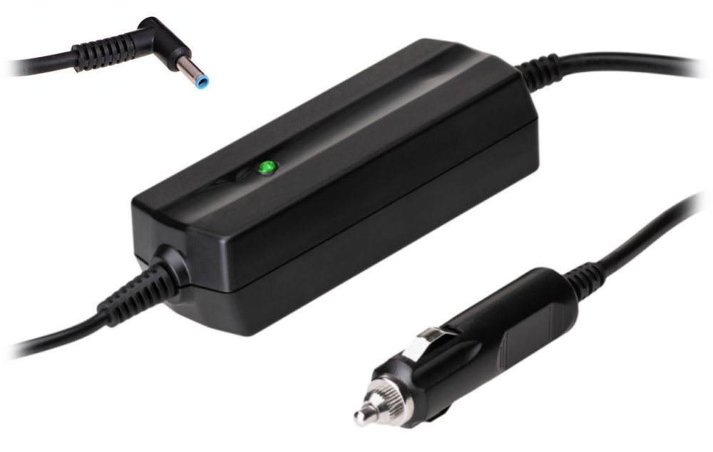 TRX Akyga napájecí adaptér do auta/ 19,5V/ 3,33A/ 65W/ 4,5x3,0mm + pin/ pro notebooky HP/ Compaq TRX-AK-ND-40