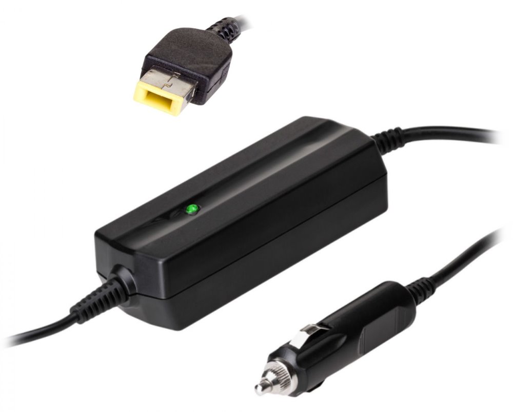 TRX Akyga napájecí adaptér do auta/ 20V/ 3,25A/ 65W/ Square yellow Slim Tip/ pro notebooky IBM/ Lenovo TRX-AK-ND-41