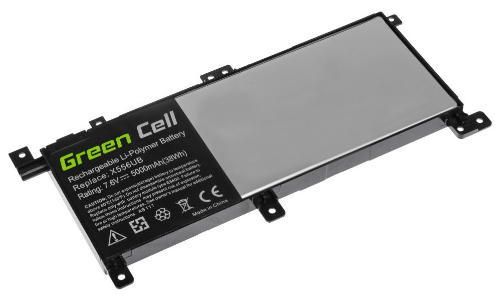 TRX baterie Green Cell/ AS11/ 7.6V/ 5500 mAh/ Li-Pol/ ASUS F556UA,F556UF,K556UB,R558UQ,X556U,X556UA,X556UB/ TRX-GCAS111