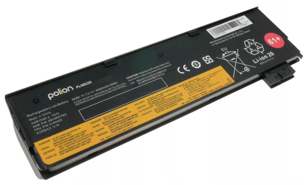 TRX Baterie Polion 01AV423 pro notebooky LENOVO SB10K97580 ThinkPad P51S T25 T470 T480 T570 - 4400mAh 49Wh / TRX-PLNB226