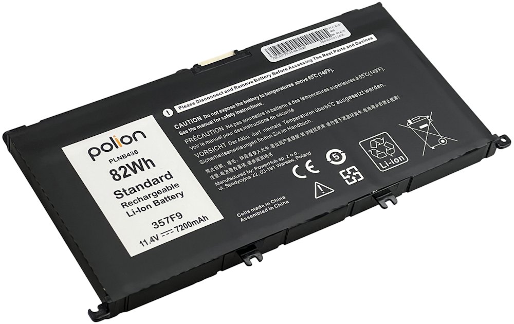 TRX Baterie Polion 357F9 pro notebooky DELL 451-BBPZ Inspiron 15 7557 7559 7567 3779 - Li-Ion 11,4V 7200mAh/ TRX-PLNB436