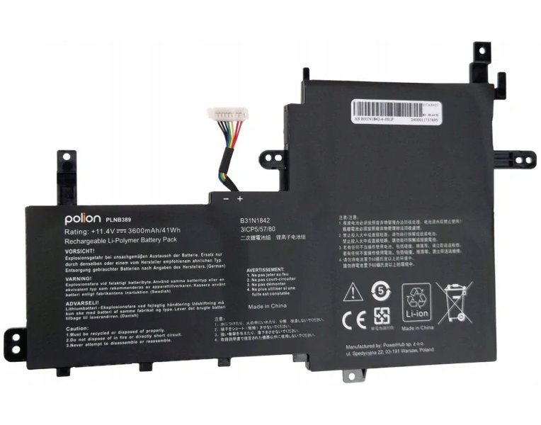 TRX baterie Polion B31N1842/ 11.4V/ 3600 mAh/ 41Wh/ Li-Pol/ Asus M513UA S531FA S531FL X531FL V531FA V531 TRX-PO-B31N1842