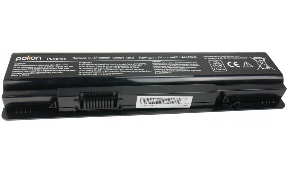 TRX Baterie Polion G069H pro notebooky DELL Vostro 1014 1015 1088 A840 A860 - Li-Ion 4400mAh 49W/ neoriginál TRX-PLNB156