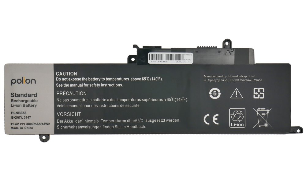 TRX Baterie Polion GK5KY/ pro Inspiron 13 7347 3147/ 3800mAh/ 43Wh/ neoriginální TRX-PLNB358