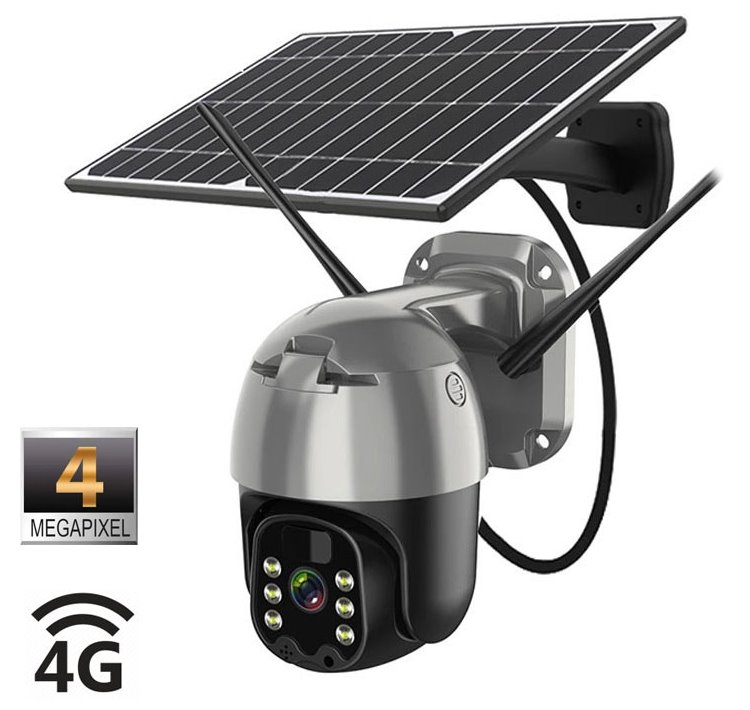 TRX Bezpečnostní IP kamera Innotronik IUB-PT22-4G, bezdrátová, 2.0Mpix, 4G LTE, solární panel + Li-Ion ba BK-IUB-PT22-4G