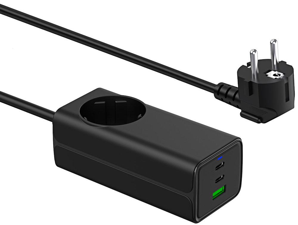 TRX USB Nabíječka AK-CH-21 AC 230V + USB-A + 2x USB-C PD 5-20V / max. 5A 65W Quick Charge 3.0 GaN TRX-AK-CH-21