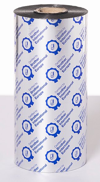 TTR páska, voskovo-živicová premium, 154mm x 450m, 1", OUT, čierna, kartón 5ks, cena za kartón, Bro BSP1D450154