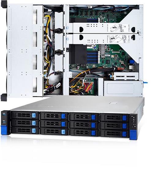 Tyan Server 2U1S Epyc, 8x 3.5" SATA 6G + 4x NVMe U.2 (front) & 2x 2.5" SATA 6G (rear), 1+1 800W RPSU, 16 B8036T65V10E4HR