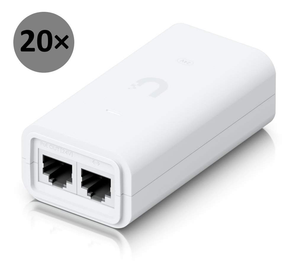 Ubiquiti UACC-Adapter-PoE-24-12W-20, PoE Adapter, 24V DC, 12W, 20-pack