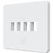 Ubiquiti Universal Paintable 4-Port Keystone Wall Plate Horizontal UACC-WP-Keystone-H-4P