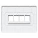 Ubiquiti Universal Paintable 4-Port Keystone Wall Plate Horizontal UACC-WP-Keystone-H-4P