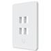 Ubiquiti Universal Paintable 4-Port Keystone Wall Plate Vertical UACC-WP-Keystone-V-4P