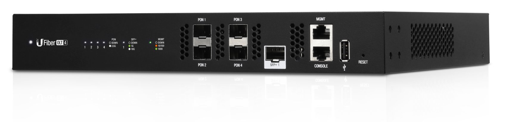 UBNT UFiber OLT 4 - 4x GPON port, 1x SFP+ port, 35W + 1x UFiber GPON B+ modul UF-OLT-4