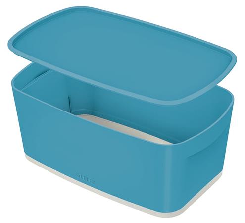 Úložný box s víkem Leitz MyBox Cosy, velikost S, klidná modrá 52634061